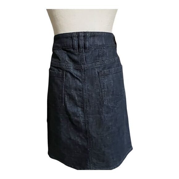 New York & Company Denim Front Button A-line Skirt New10 - Picture 2 of 7